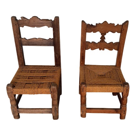 Brutalist Rope Chairs, Mid-1900s, Set of 2 For Sale