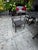 1990s Vintage Cast Aluminum 7-Piece Outdoor Dining Set, Table & 6 Chairs For Sale - Image 5 of 10