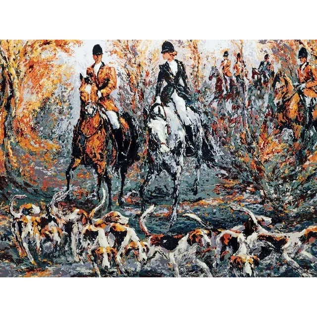 Mark King "Autumn Hunt" Hand Signed Art Serigraph For Sale - Image 4 of 7