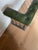 1940s Vintage English Steel and Brass Fireplace Fender With Green Leather Tufted Seat For Sale - Image 5 of 11
