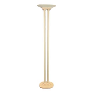 French Travertine Floor Lamp from Maison Le Dauphin, 1980s For Sale