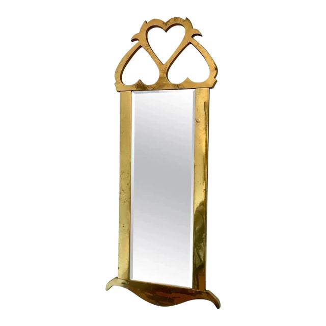 Mid-Century Mastercraft Brass Hanging Mirror For Sale
