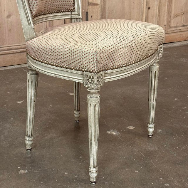 Set of 8 French Louis XVI Painted Dining Chairs For Sale - Image 17 of 17