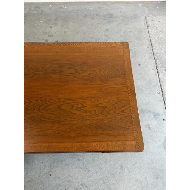 Vintage Carved Trestle Dining Table For Sale In Los Angeles - Image 6 of 12