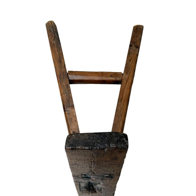 French Rustic Provincial Bench in Pine and Elm, 1950s For Sale - Image 3 of 12