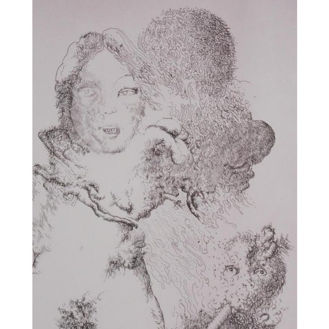 Popovic Ljuba, Nude, At Home, 1975, Engraving For Sale - Image 4 of 9