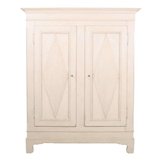 Danish Painted Two-Door Wardrobe For Sale