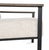Wood Iron Frame Oak & Linen Arm Chair For Sale - Image 7 of 9