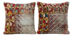 Anatolian Kilim Pillow Cover 17'' X 18'' - Set of Two
