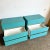 1980s Postmodern Teal Laminate Commodes/Chests of Drawers With Gold Accents - a Pair For Sale - Image 5 of 10