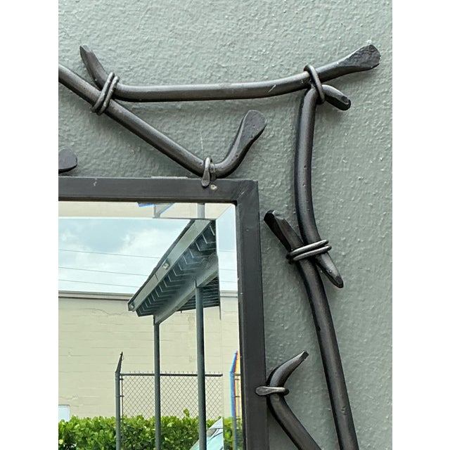 Alexandra Diez Mirrored Glass and Metal Wall Mirror For Sale - Image 10 of 12