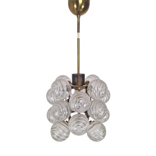 An Exceptional Mid-Century Modern Snowball Chandelier by Doria Leuchten, Germany, 1970s For Sale