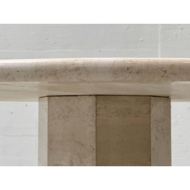 Round Table in Travertine, Italy, 1970s For Sale - Image 13 of 16