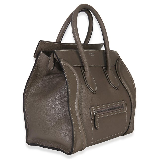Contemporary Souris Drummed Calfskin Mini Luggage Tote For Sale - Image 3 of 8