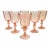 Pink Swirl Wine Goblets - Set of 6 - France For Sale