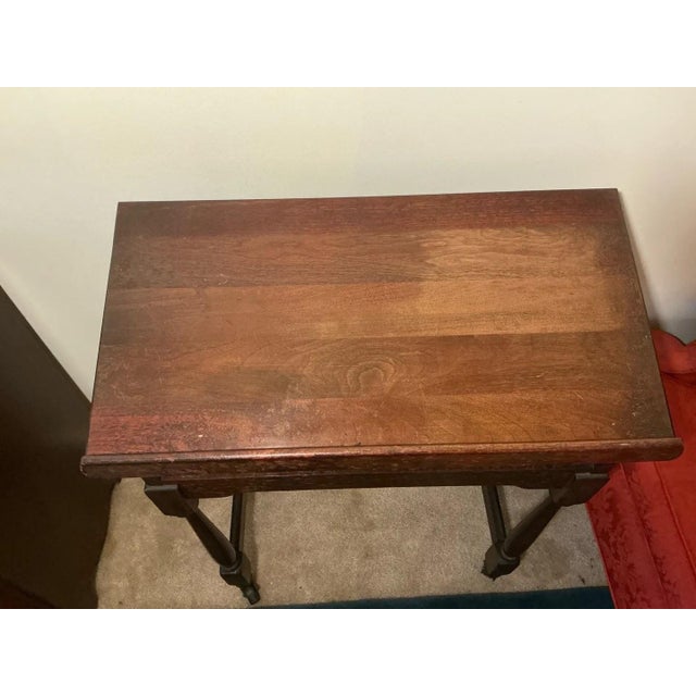 Brown Antique Wood Dictionary Stand With Webster's New International Dictionary For Sale - Image 8 of 12
