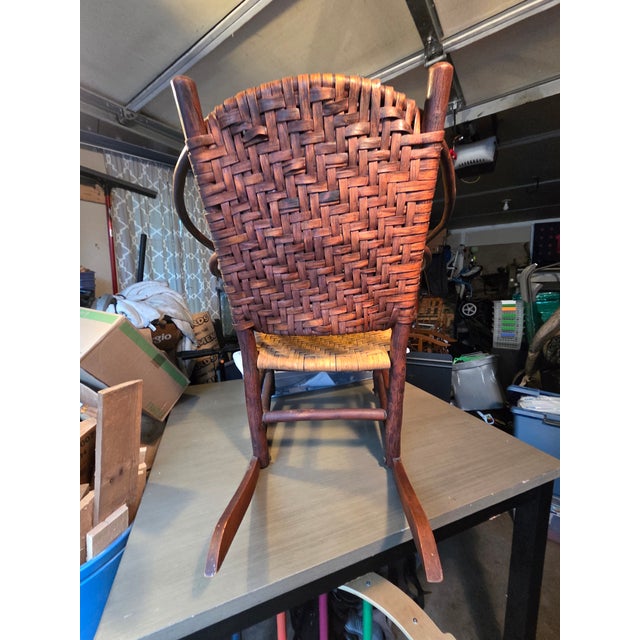 Rare Antique Old Hickory Chair Company Andrew Jackson Model Rocking Chair For Sale - Image 13 of 14