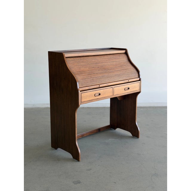 Danish Modern Rolltop Desk For Sale - Image 9 of 18