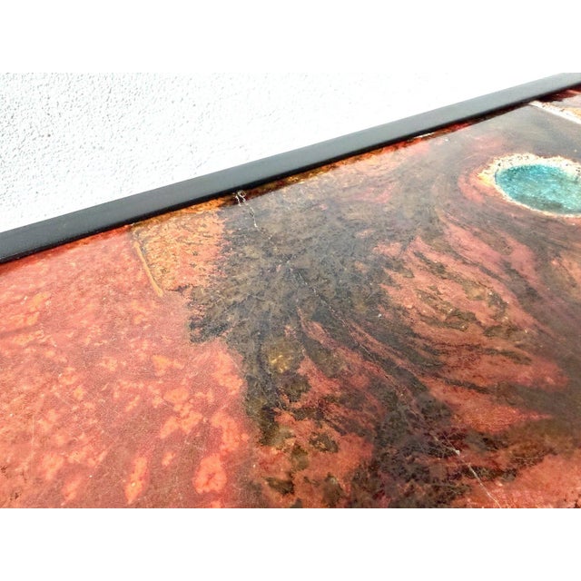 Coffee Table in Enameled Lava and Metal by Robert and Jean Cloutier, 1950s For Sale - Image 13 of 18