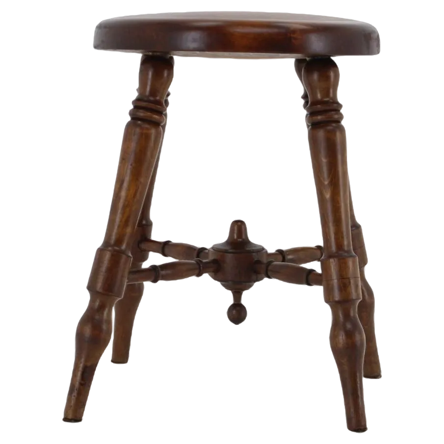 椅子 antique wood stool wooden-stool-czechoslovakia-