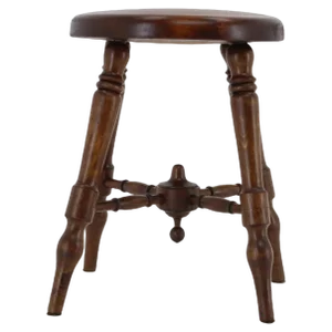 Wooden Stool, Czechoslovakia, 1940s