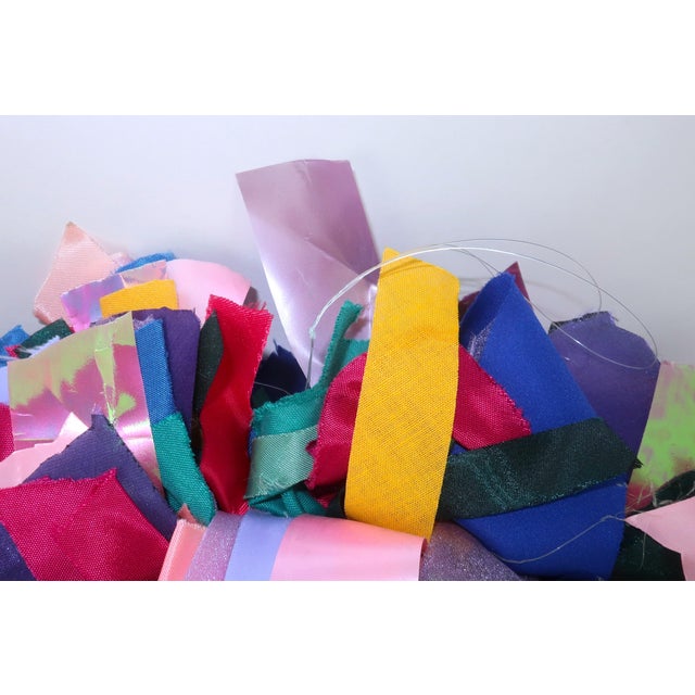 Ribbon Christmas Holiday Wreath, 1980's For Sale - Image 10 of 10
