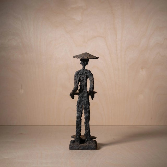 Mid 20th Century Vintage Cast Iron Brutalist Sculpture For Sale - Image 4 of 12