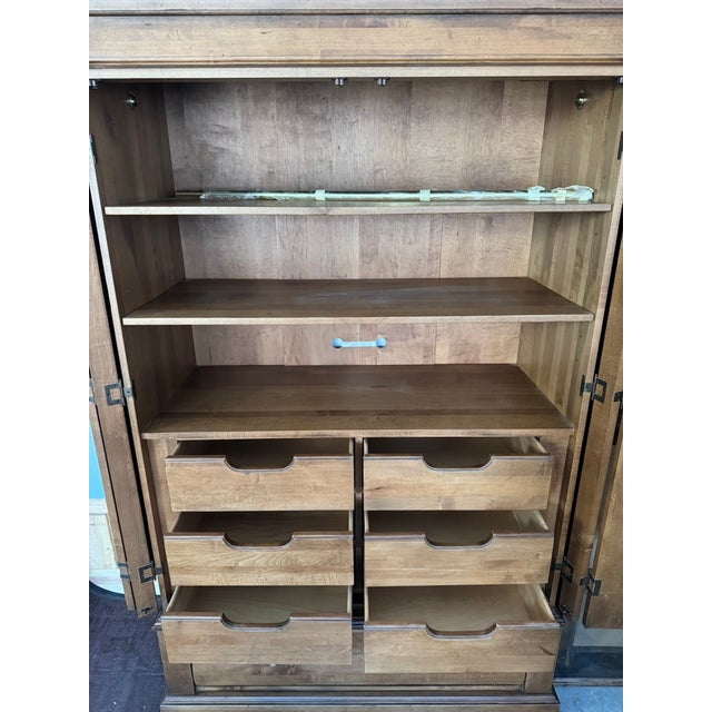 2010s Ethan Allen New Country Collection Armoire – Solid Wood, 52″w × 25″d × 82″h For Sale - Image 5 of 9