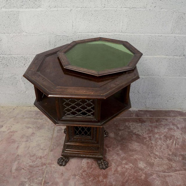 AntiqueMaggini Swivel Coffee Table with Removable Glass Top, 1800s For Sale - Image 12 of 18