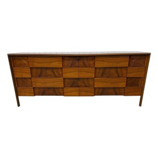 Mid-Century Swedish Modern Edmond Spence Brutalust 8-Drawer Dresser For Sale