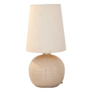 Vintage Table Lamp with Crackle Glaze, 1930s For Sale