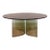 Postmodern Confetti Round Coffee Table Sculptural Glass Legs Vintage Collectable For Sale