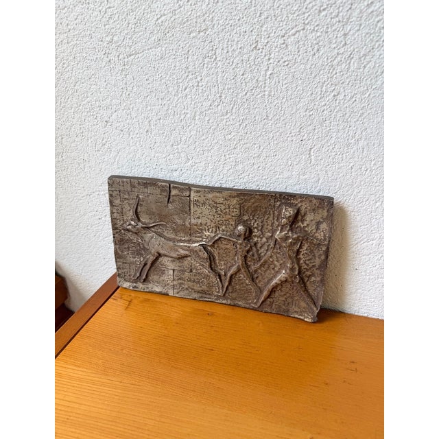 1960s Mid-Century Bronze Bas-Relief, 1960s For Sale - Image 5 of 14