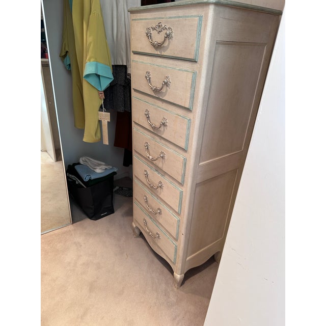 Mid 20th Century Baker Furniture Semainier --Painted Swedish Style For Sale - Image 9 of 10