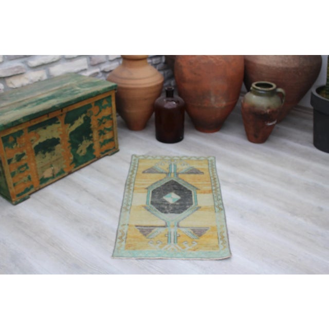 Mini Turkish Rug - 20" X 35" For Sale - Image 9 of 11