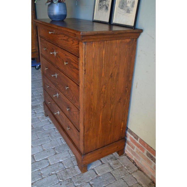 Wood Antique Oak and Pine Chest of Drawers For Sale - Image 7 of 10