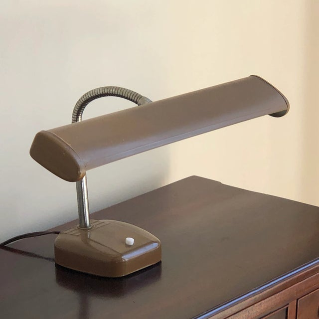 Mid-Century Modern Mid-20th Century Deco Industrial Gooseneck Desk Lamp For Sale - Image 3 of 12
