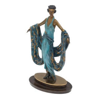 Erté, Gala (Cold Painted Bronze Sculpture), 1980 For Sale