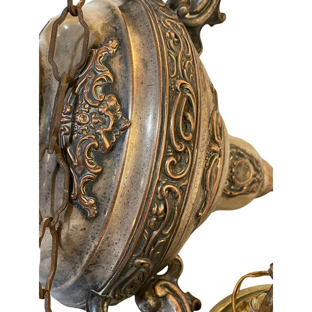 Votive Lamp in Silver-Plated Copper, 18th Century For Sale - Image 4 of 6