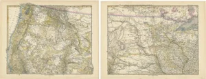 Antique Maps of the Region of Oregon, Set of 2