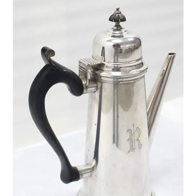 Metal Vintage Mid Century Jacob Hurd by Frank Whiting Sterling Silver Tea Coffee Pot For Sale - Image 7 of 9