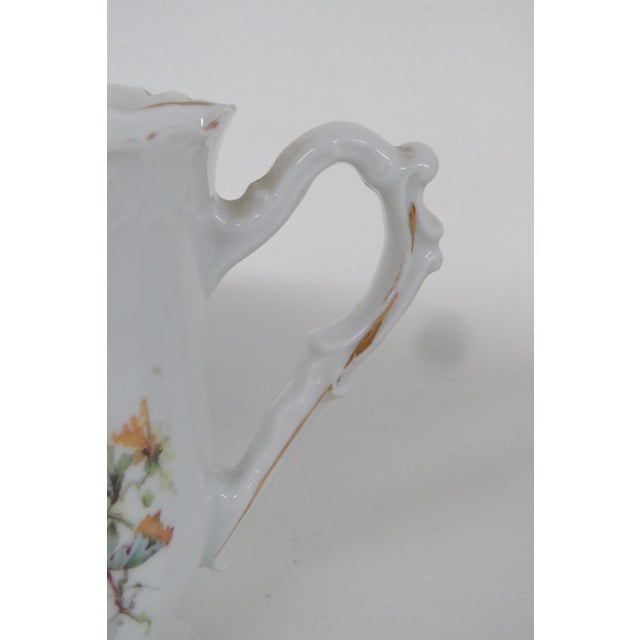 Mid 20th Century Porcelain Floral Pink Green Shaving Mug Cup 4559b For Sale In Miami - Image 6 of 13