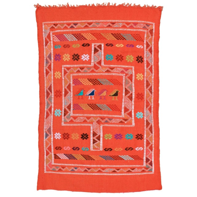 Late 20th Century Late 20th Century Vintage Moroccan Rug - 4'9'' X 3' For Sale - Image 5 of 5