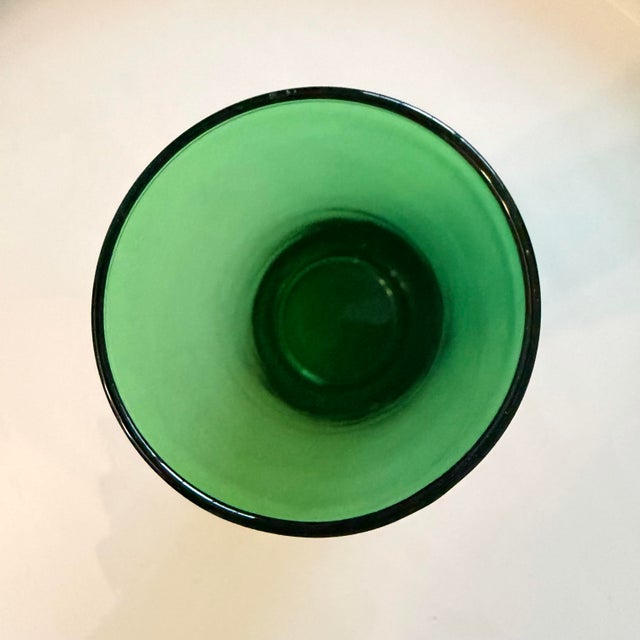 1950s 1950s Anchor Hocking Green Burple Water Tumblers - Set of 6 For Sale - Image 5 of 6