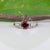 0.9cts Estate Rubellite Tourmaline Ring W Natural Diamonds: 14k Solid Gold | 6mm For Sale In Columbus - Image 6 of 10