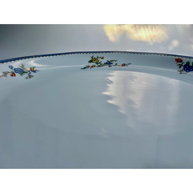 Haviland Limoges Blue Border Porcelain Serving Platter For Sale - Image 10 of 18