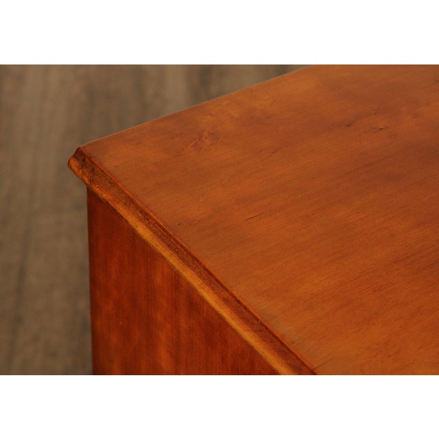 Brown Antique Chippendale Cherry Bow Front Chest of Drawers For Sale - Image 8 of 12