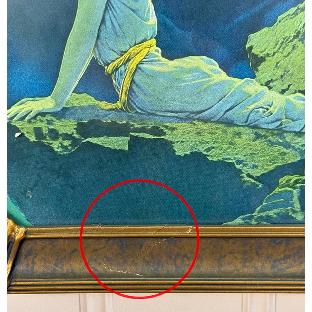 Antique 1920s Art Deco Wild Geese by Maxfield Parrish Framed Lithograph – 15×18 For Sale - Image 13 of 13