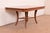John Widdicomb Art Deco Walnut and Burl Wood Dining Table, Newly Refinished For Sale In South Bend - Image 6 of 13
