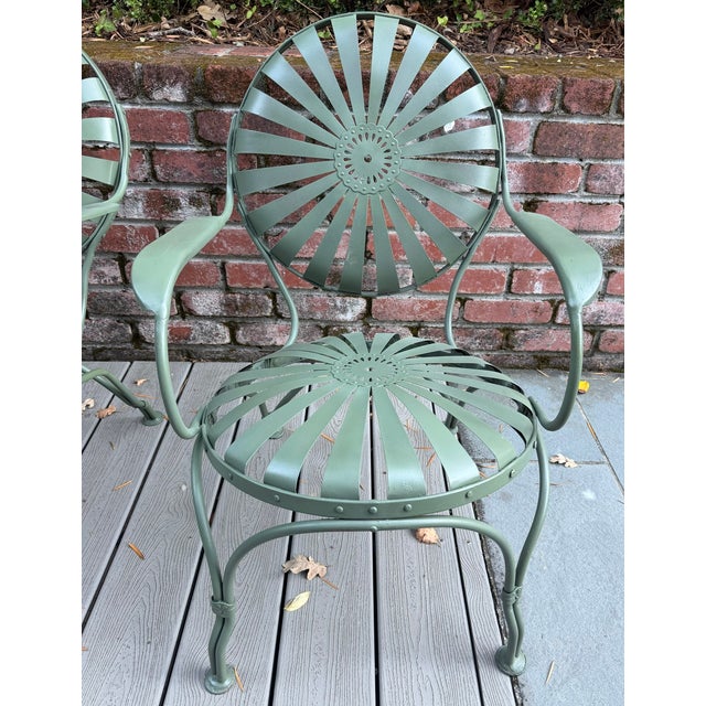 Art Deco Francois Carre Petite Sunburst Chairs-Set of 2. Circa 1930's For Sale - Image 3 of 6